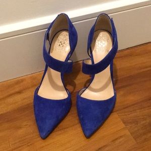 Vince Camuto Blue Suede Heels